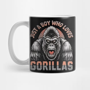 Just A Boy Who Loves Gorillas Mug